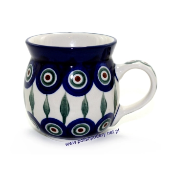 Kubek czeski beczułka 0,22L II Gatunek dek. 54X Pawie oko